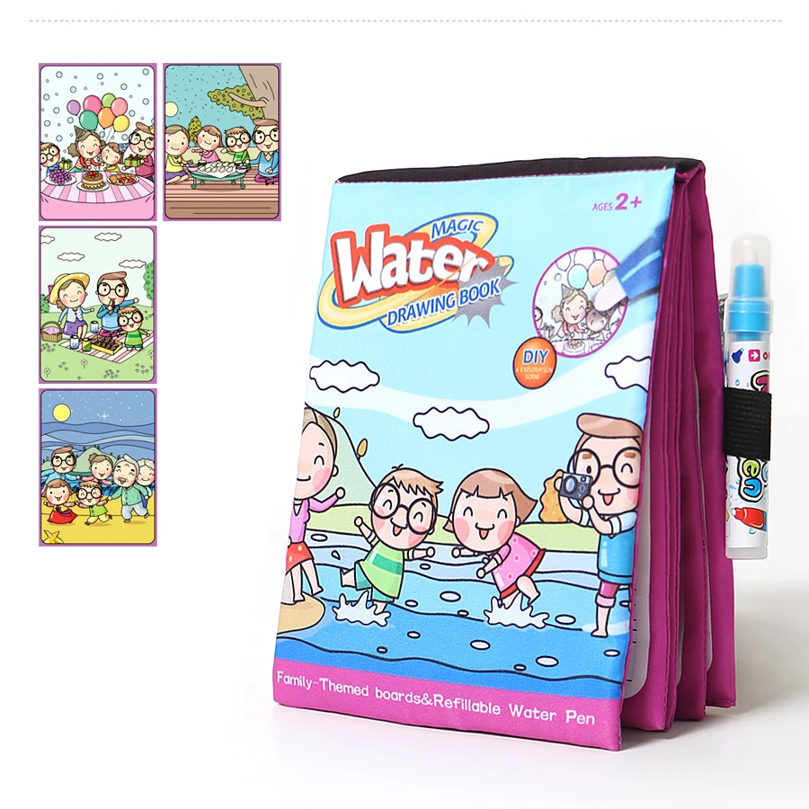 

Water Painting Cloth Doodle Drawing Cloth Doodle Family Theme Early Intelligence Development Toys For Child