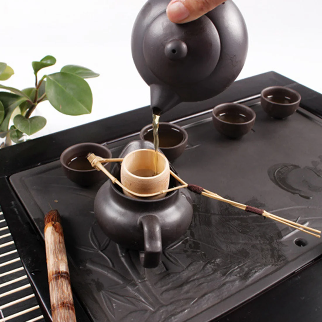 Bamboo Tea Infuser Filter Colander Tea Strainer Hand Made Crafts