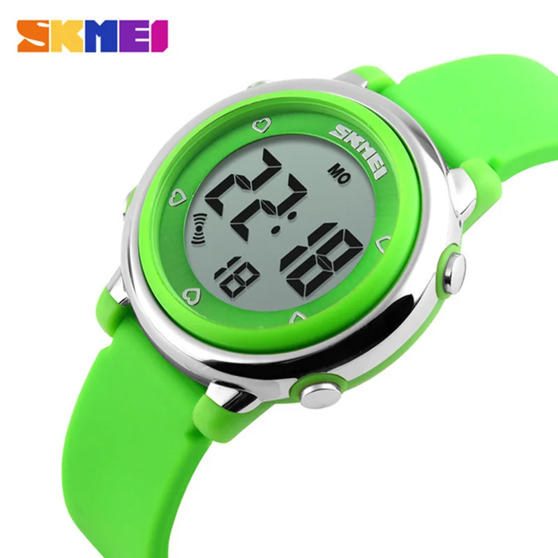 SKMEI Children watch LED Digital Sports Relojes Mujer Boys girls fashion Kids Cartoon Jelly Waterproof Wristwatches