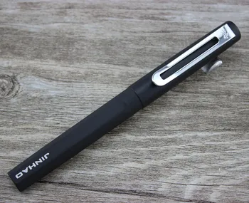 

JINHAO 599 Matte black Student office supplies Quadrilateral ink pen fine nib luxury Writing metal Fountain Pen New