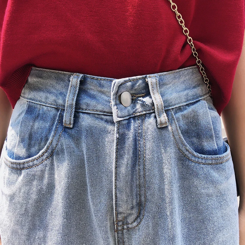 High-waist Boyfriend Jeans For Women Washed Shredded Jeans Vintage Hole Streetwear Plus Size Harajuku Carrot Mom Jeans Pants