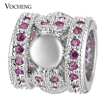 

20PCS/lot Wholesale Candy Beads Charms with CZ Stone Copper Material for Jewelry Making Vn-1666*20