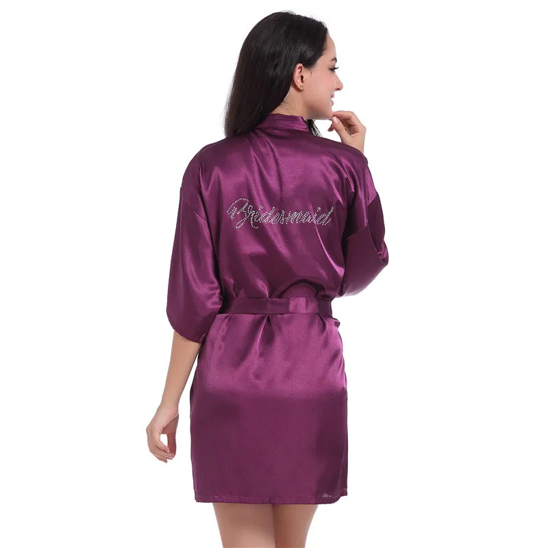 

Bridesmaid Robes 2019 Newest Design Thin Section Women Robe Roasted Bridesmaid Picture Wedding Makeup Sleepwear