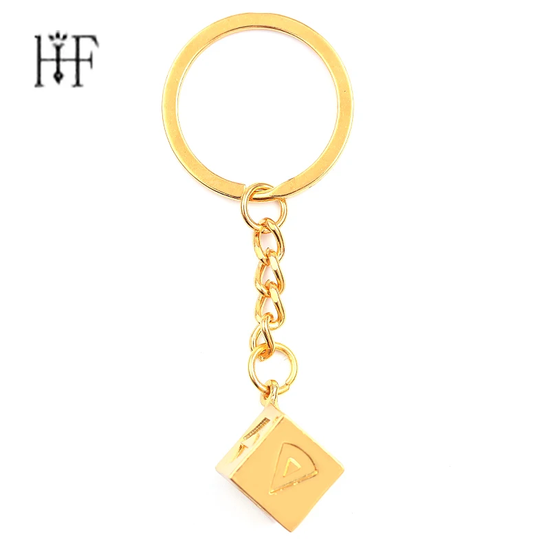 

Star Wars Porte Clef Han Solo Lucky Dice Charm Key Chain Gold Color Tesseract Shape Pendant The Last Jedi Cosplay Prop Chaveiro