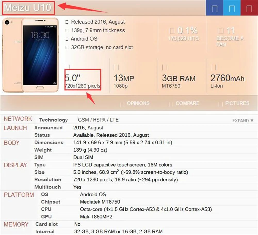 Meizu U10