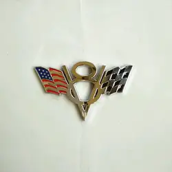 Металл Новый Американский Флаг V8 Кузова Крышка Багажника Стикер Знак Эмблемы 2016