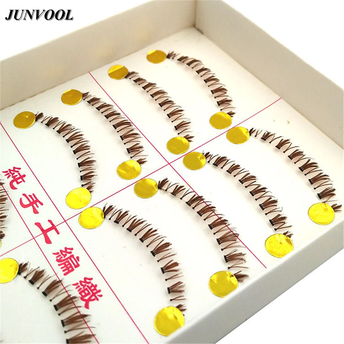 Under Lashes 10 Pairs Brown Makeup Handmade Natural Low False Eyelashes