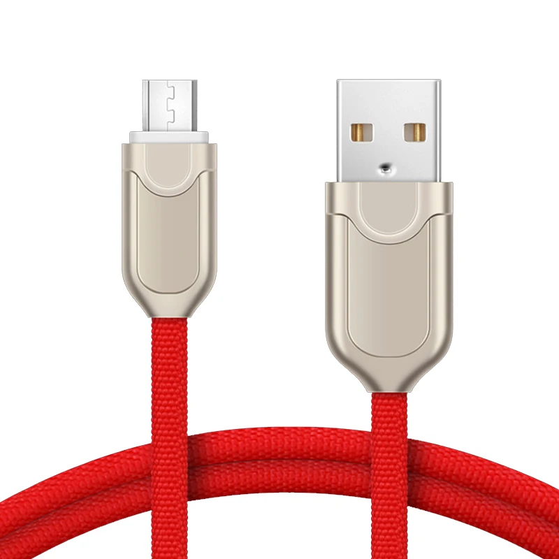 

Micro USB Cable Zinc Alloy Nylon Weave Fast Charge Data Line USB Male To Micro USB Male Android Adapter Cable USB Extension Cord