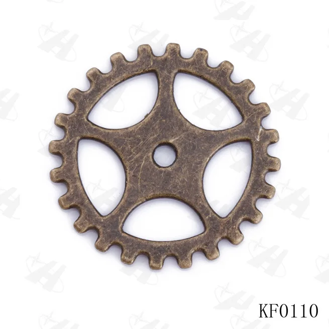 10PCs Lot Steampunk font b Gear b font Charms Antique Bronze Clock font b Gears b