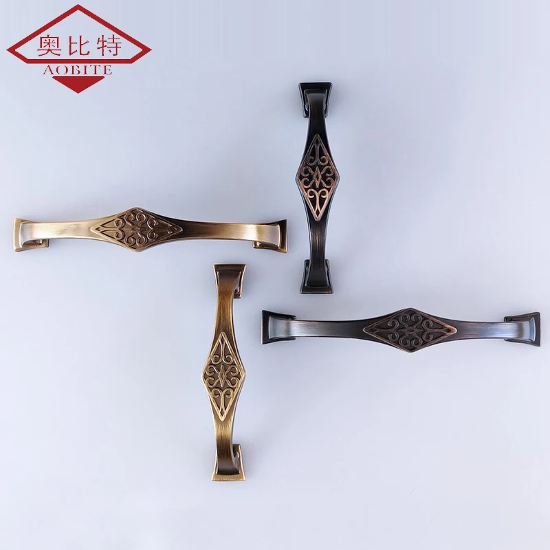 

AOBT European Antique Bronze Cabinet Handle Vintage 128mm Drawer Knobs Wardrobe Door Handles Furniture Handle Pens Hardware 6017