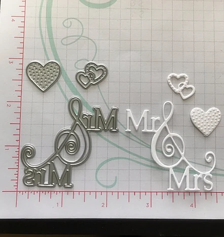 

Mr & Mrs 2019 New Metal Wedding Cutting Dies Embossing Stencil Craft Dies For Cards Album Book Scrapbooking DIY Decoration
