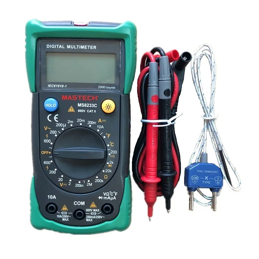 MASTECH MS8233C Digital Non Contact Multimeter AC DC Voltage Current .