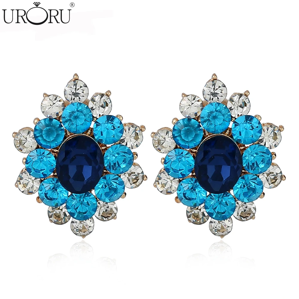 Fashion Stud Earrings colorful Stud Earrings with Rhinestones