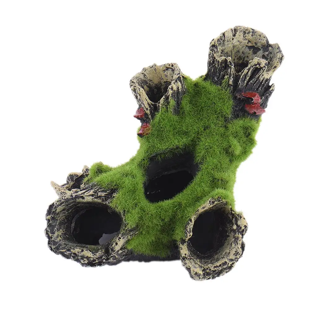 

Aquarium Fish Tank Moss Tree Hole Landscaping Decorations Dodge House Fish Tank Simulation Tree Root Decoration Ornaments