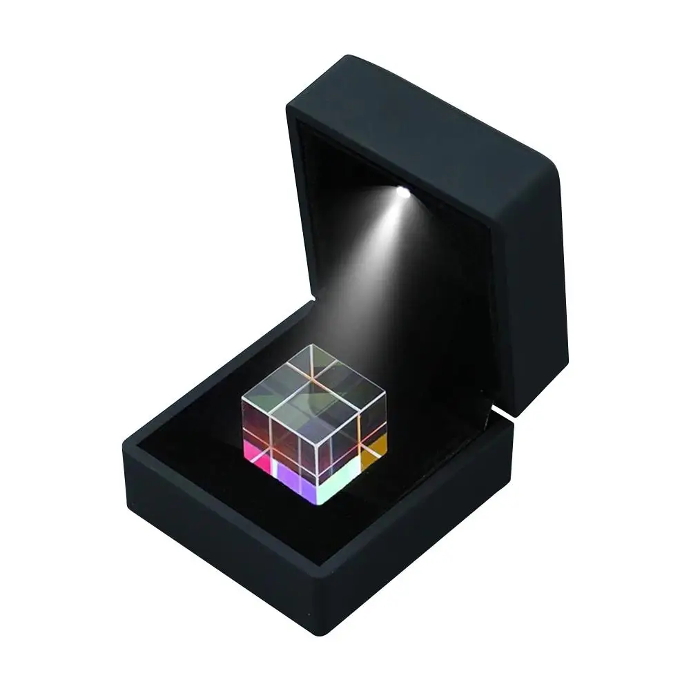 Цвет-сбор Призма оптическая RGB Стекло Призма 6 односторонний Светильник X Cube с светильник коробка Цветовая Призма квадратная Призма оптический Стекло объектив