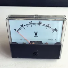 Аналоговый Вольт вольтметр для напряжения экранный измерительный прибор постоянного тока 0-100 V