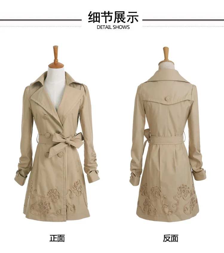 Женская куртка-ветровка с длинным разрезом, новая весенняя приталенная двубортная куртка, дикое пальто, осеннее пальто