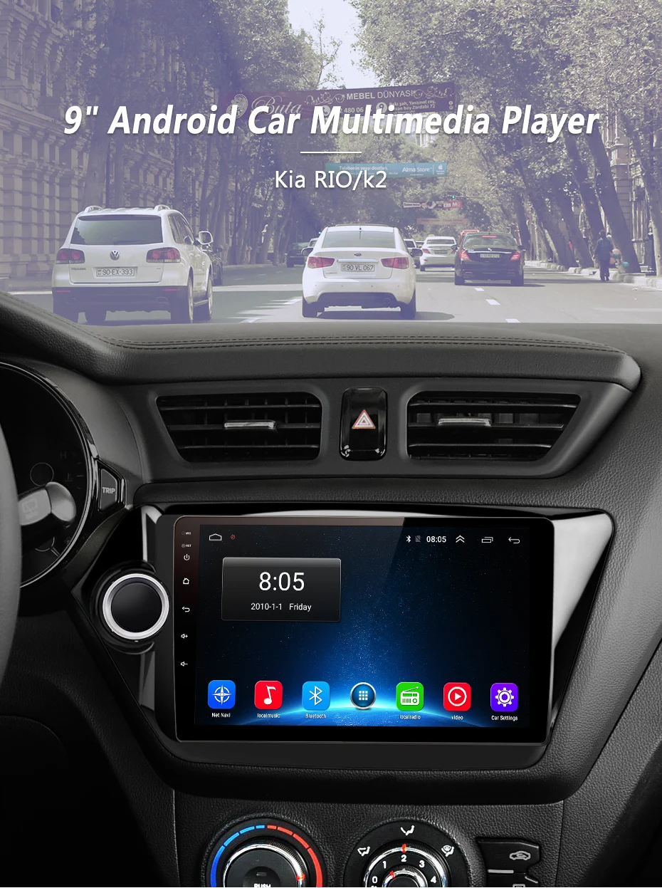 Excellent Junsun V1 2G+32G Android 8.1 For KIA RIO 3 2011 2012 2013 2014 2015 Car Radio Multimedia Video Player Navigation GPS 2 din dvd 6