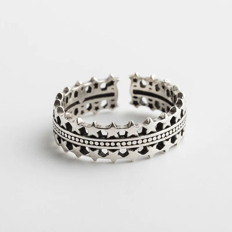 

Brief Gypsophila Silver 925 rings for women Star Index Ring fashion jewelry