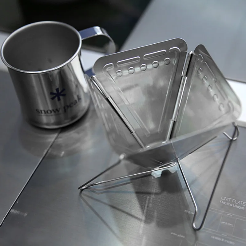 De café plegable de Camping al aire libre de utensilios de cocina taza de acero inoxidable De café plegable de Camping al aire libre de utensilios de cocina taza de acero inoxidable