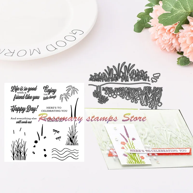 

Rosemary stamps Friend Like You Bundle Metal Cutting Dies and stamps DIY Scrapbooking Card Stencil Paper Craft Handmade Card