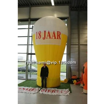 Cheap Free Shipping 5m Giant Inflatable Beer Glass With CE UL Blower Large Inflatable Beer Mug Cup Balloon