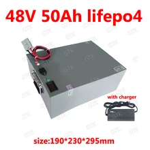 GTK Lifepo4 батарея 48 В 50ah литиевая с BMS для 1500 Вт 2000 Вт bateria монтажная плата трехколесный двигатель Лодка Автомобильный скутер+ 5A зарядное устройство