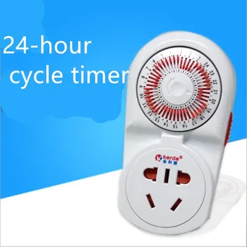 

Automatic Power-off 24-Hour Mechanical Timer Power Protection Quarium Intermittent Switch Fish Tank Aquarium Accessories