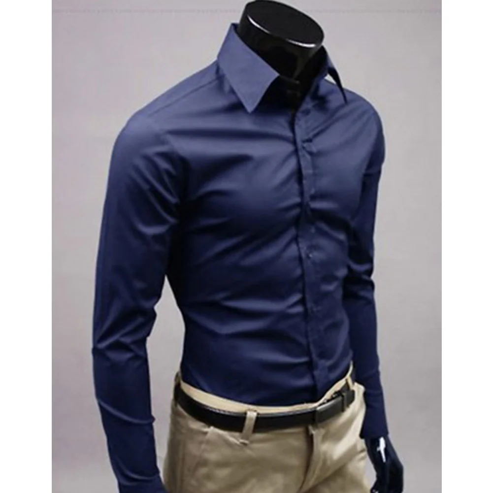 

Spring Mens Dress Shirt Long Sleeve Slim Fit Clothing Men Shirts Vestidos Camisa Social Masculina Chemise Homme