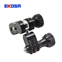 De aluminio de 360 grados de rotación monopod adaptador de montaje de trípode para gropro xiaomi yi hero 4 3 + 3 sj4000 acción accesorios de la cámara