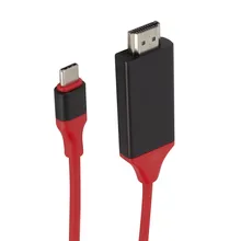 2 м USB 3,1 Тип C на HDMI 4 K* 2 K позолоченная медь кабель адаптер HDTV HDMI адаптер для VGA кабель samsung Galaxy S8 S9 HDMI USB-C