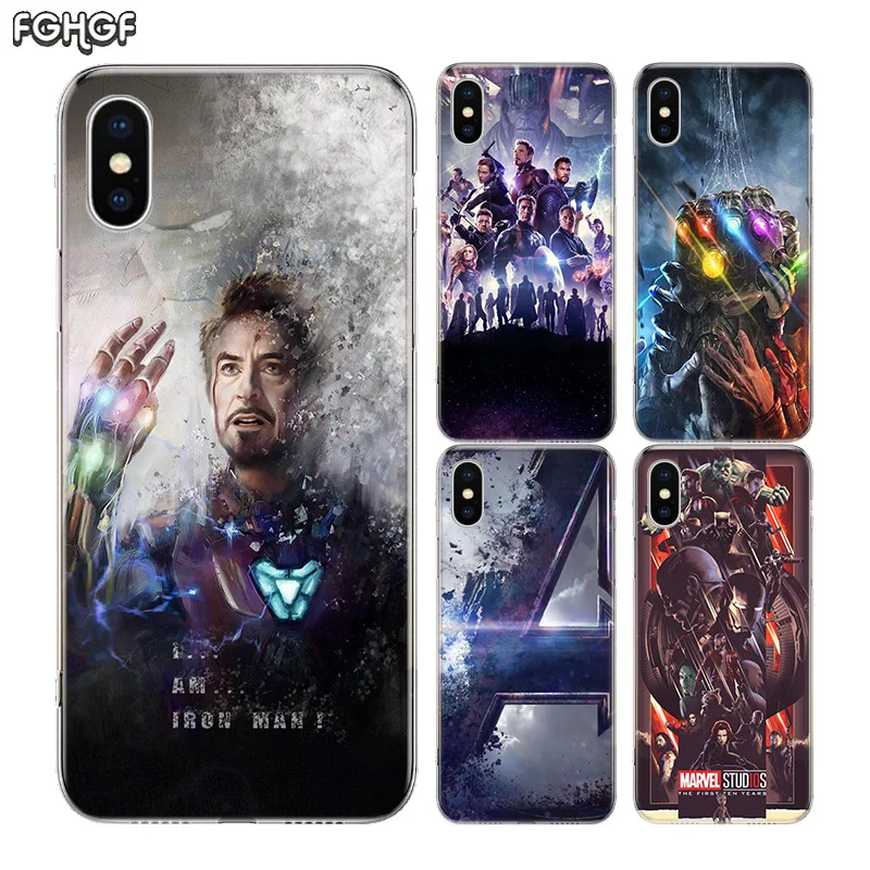 

Avenger 4 Final Battle Fundas Silicone Phone Back Case For Apple iPhone 6 6S 7 8 Plus X 10 XS MAX XR 5 5S SE Heart Cover