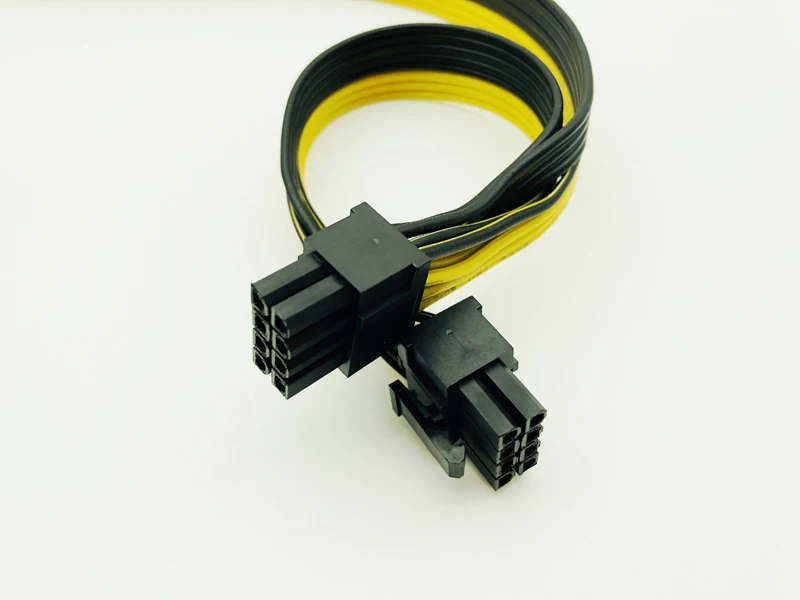 PCI E Express 6Pin Штекерный двойной 8Pin 2 портовый Мужской адаптер GPU графическая карта PCIe