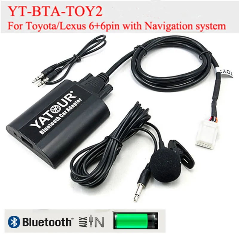 Highlander Adaptador de radio para auto libres USB SD AUX MP3 Bluetooth manos libres para Toyota y Lexus Corolla