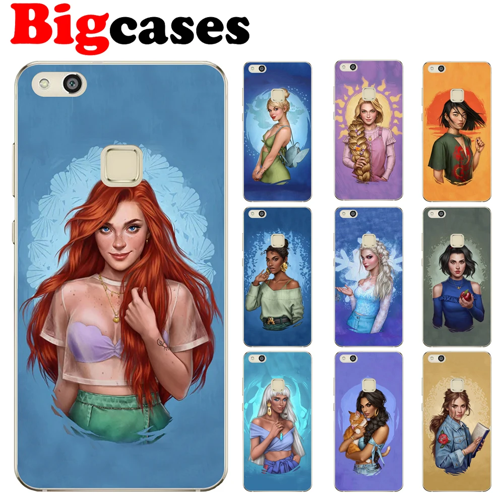 

For Huawei P10 Plus Case Cover Soft TPU Silicone P10 Lite Fundas Cute Sexy Princess Girl P10 Coque Protective Phone Shell Capa