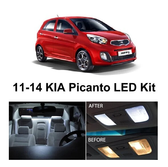 LED Interior Lights For KIA Picanto 2011 2014 Auto automotive Car Led