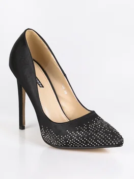 

Decollete effeto satin with rhinestone