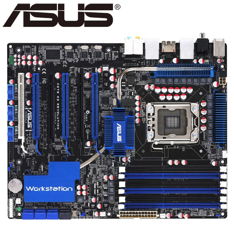 Материнская плата Asus P6T6 WS Revolution X58 Socket LGA 1366 i7 Extreme DDR3 24G ATX UEFI BIOS оригинальная