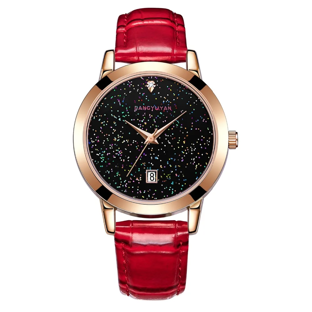 

Starry Sky Watch Ladies Montre Femme Women Watches Quartz Watch Fashion Luxury Brand Diamond Leather Wrist Red Reloj Mujer Saat