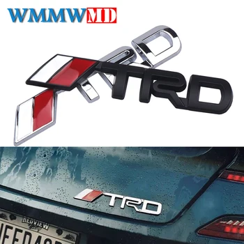 

Car TRD Logo 3D Racing Metal Sticker Auto Emblem Badge Decal For Toyota CROWN REIZ COROLLA Camry VIOS Car Styling Accessories
