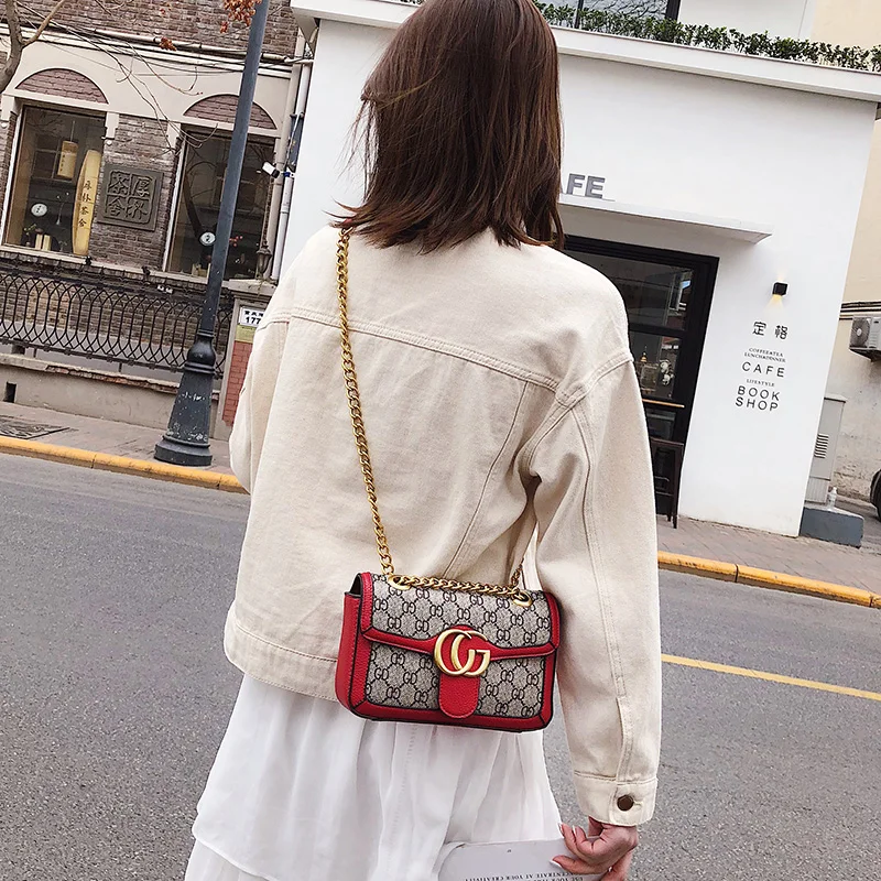 

handbags women bags designer 2019 Women's Bag ladies Rivet Chain Messenger Shoulder Bags Female Skull Clutch Velour