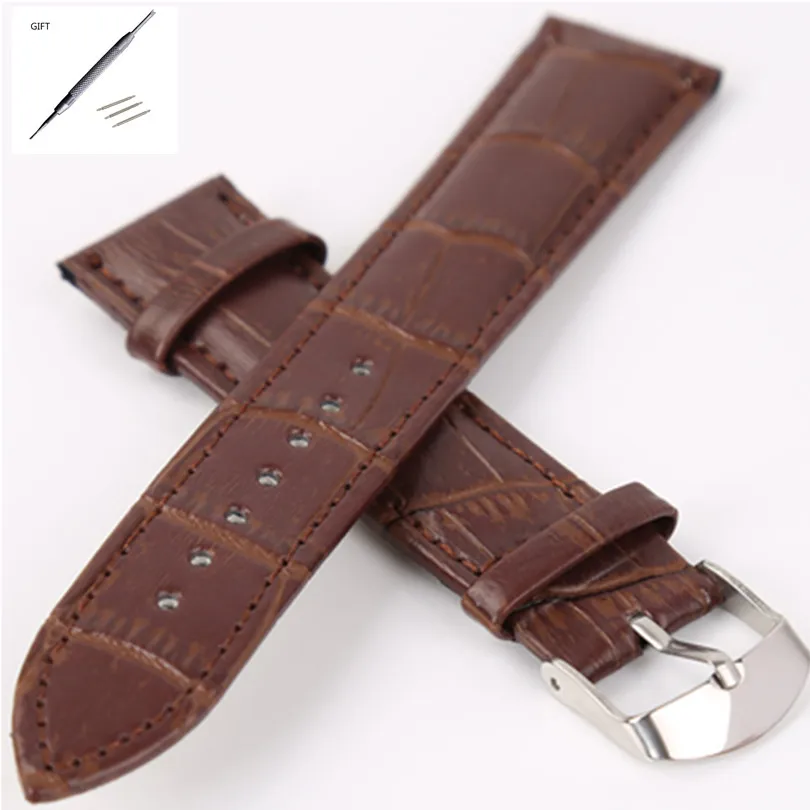 wholesale 16 18 20 22mm genuine leather bracelet watch strap band Watchband Men women belt ...