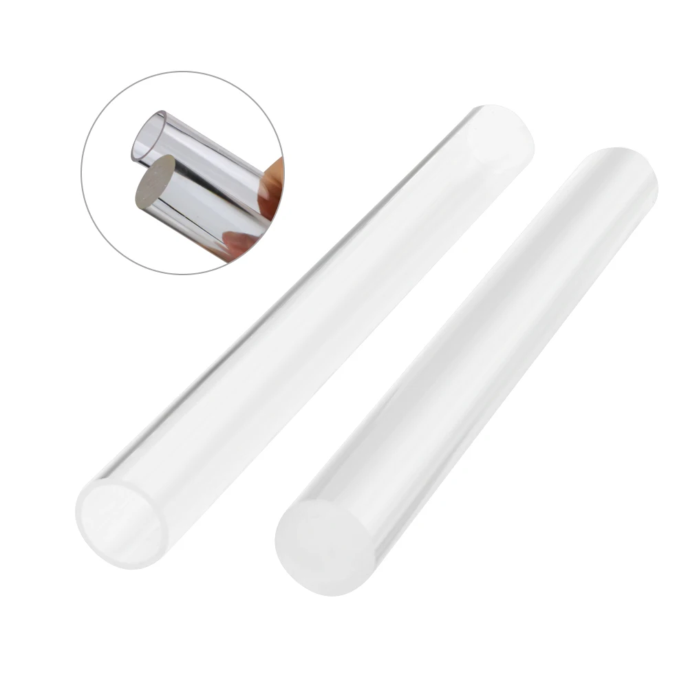 NICEYARD Round Tube Roller Non-Stick Sculpture Modeling Tools Clay Rolling Pin Clear Acrylic Clay Acrylic Rod Hollow Stick