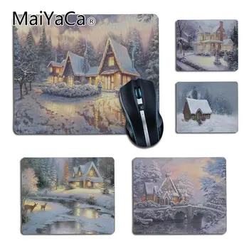 

MaiYaCa Personalized Snow Cover Houses mouse pad gamer play mats Gaming Durable PC Anti-slip Mouse Mats MuismatTo Mouse Gamer