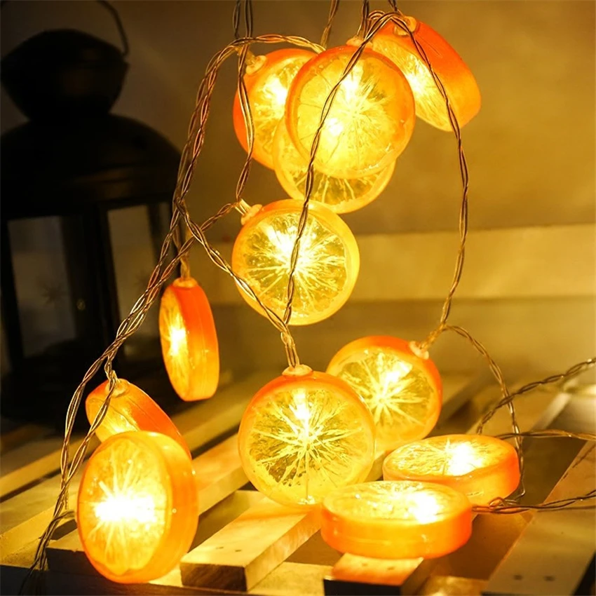 SVELTA 20 leds Lemon Garland Christmas LED String Fairy Lights Decoration For Xmas Party Home Bedroom Holiday Decor Gerlyanda SVELTA 20 leds Lemon Garland Christmas LED String Fairy Lights Decoration For Xmas Party Home Bedroom Holiday Decor Gerlyanda