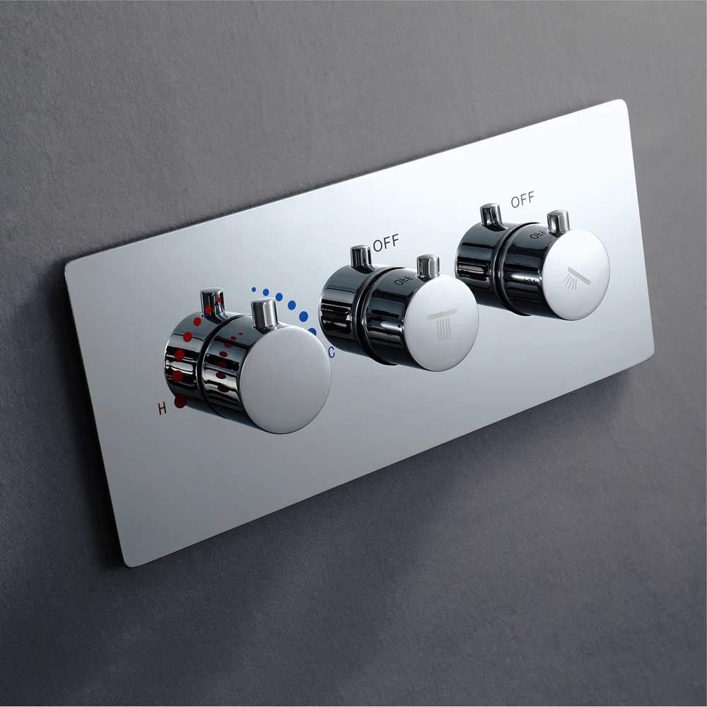 Shower Valve Mixer With Embedded box In Wall Concealed Brass Shower Control Switch Thermostatic Controller Water Flow Valves Shower Valve Mixer With Embedded box In Wall Concealed Brass Shower Control Switch Thermostatic Controller Water Flow Valves