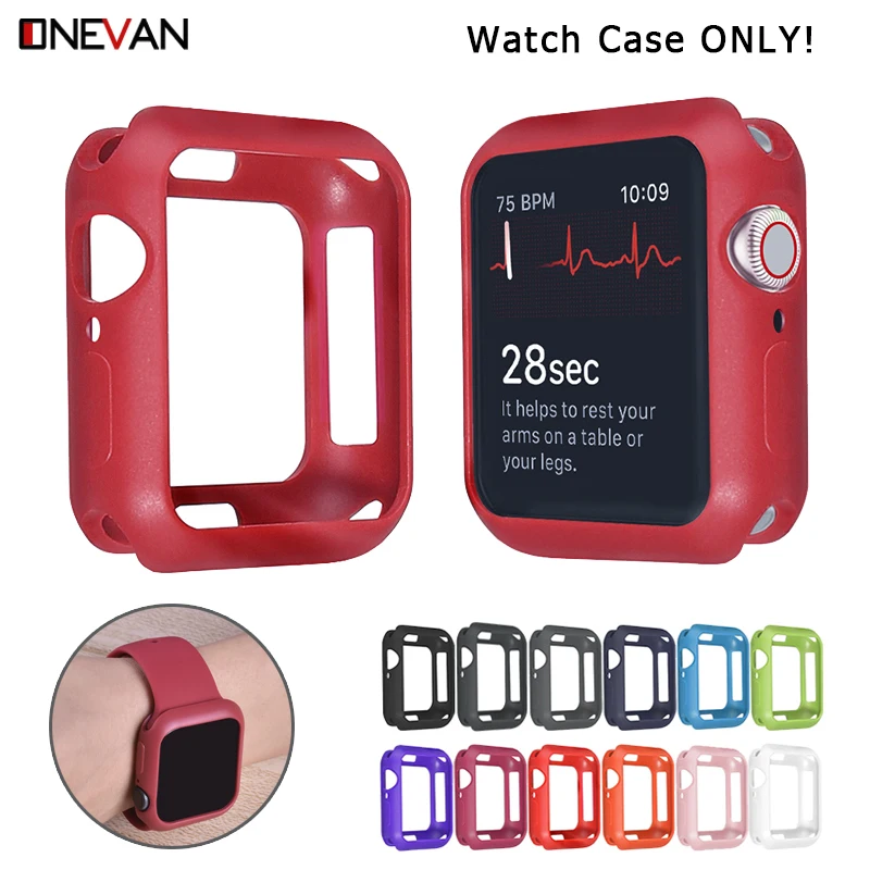 

New Soft Silicone Bumper Cover for Apple Watch 5 4 3 2 1 Watch Protective Case for iWatch 5 38MM 42MM 44MM 40MM Accessories