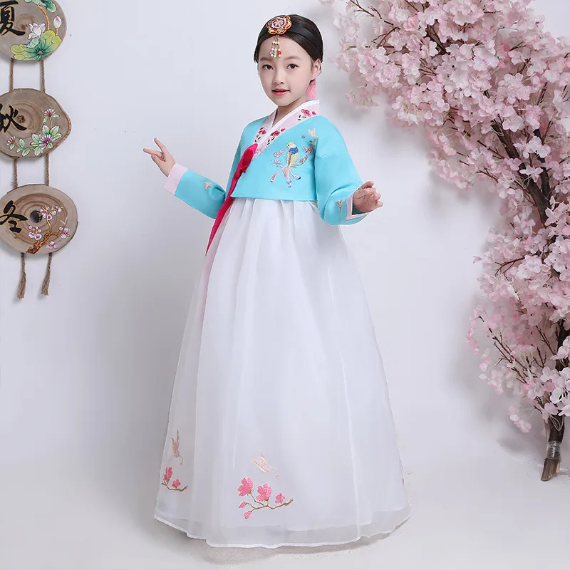 Традиционное корейское платье Hanbok для детей вышитый наряд древней свадьбы