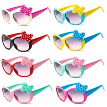 Горячая Распродажа, новые модные летние солнцезащитные очки с милым сердечком и бантом в виде кота, очки для детей, девочек и мальчиков