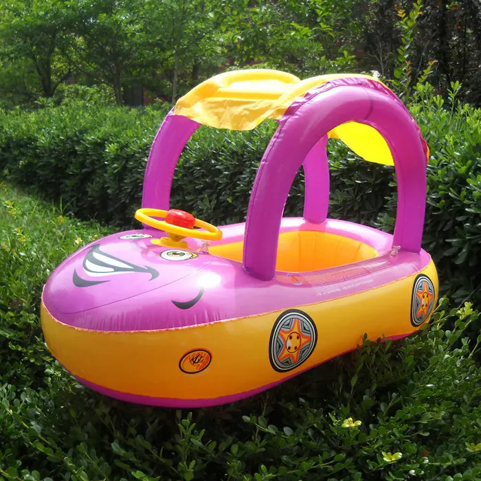 Portable Inflatable Baby Float Seat Boat Car Shape 